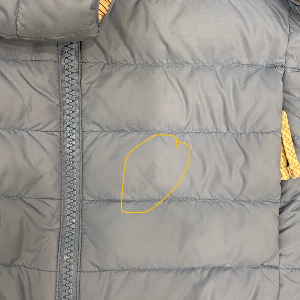 Patagonia Baby Reversible Down Sweater Hoody Puffer Jacket Coat 4T Blue Trees - Picture 4 of 6